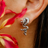 Dragon Earrings in Silver