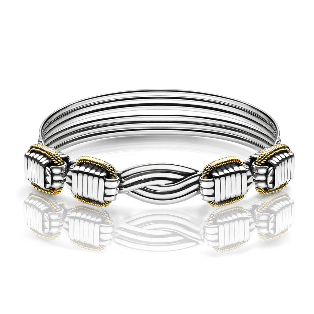 Elephant Hair Bangle Binding Silver