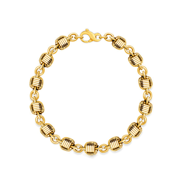 Elephant Hair Link Bracelet Ladies in 18ct Gold