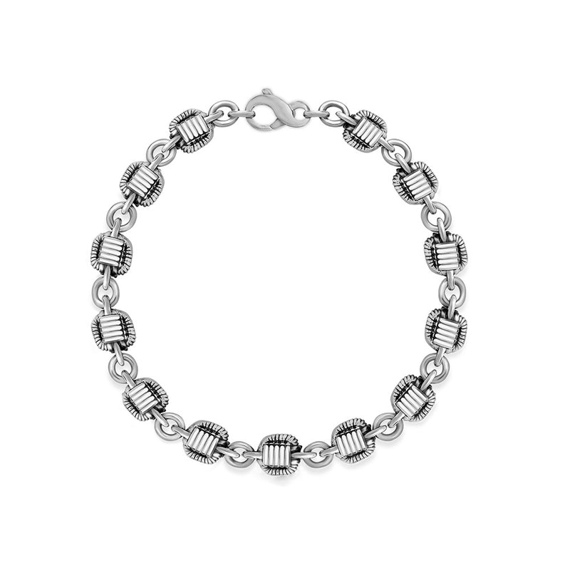 Elephant Hair Silver Bracelet Ladies Link Bracelet in Silver