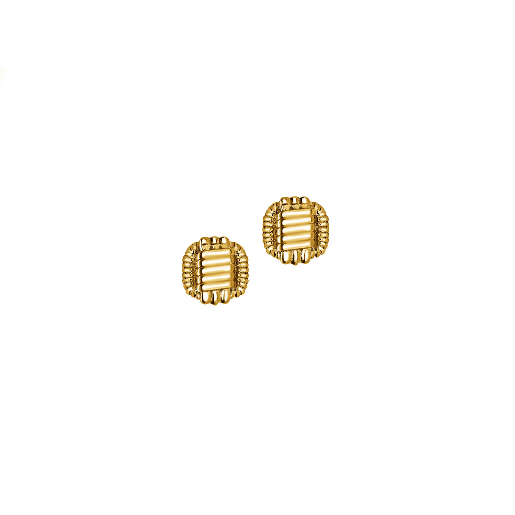 Elephant Hair Stud Earrings in 18ct Gold