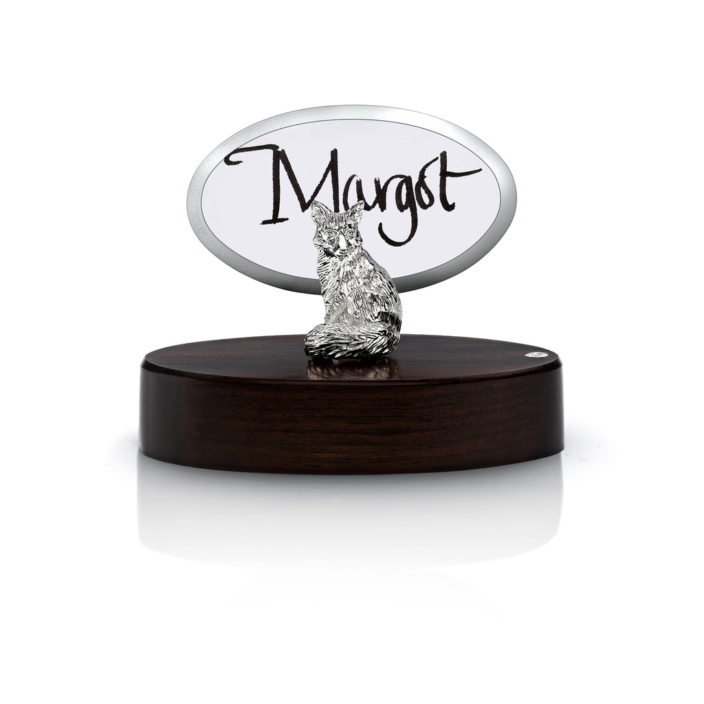 Fox Place Card Holder in Silver