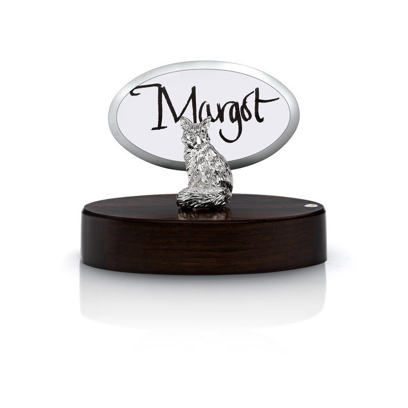 Fox Place Card Holder in Silver