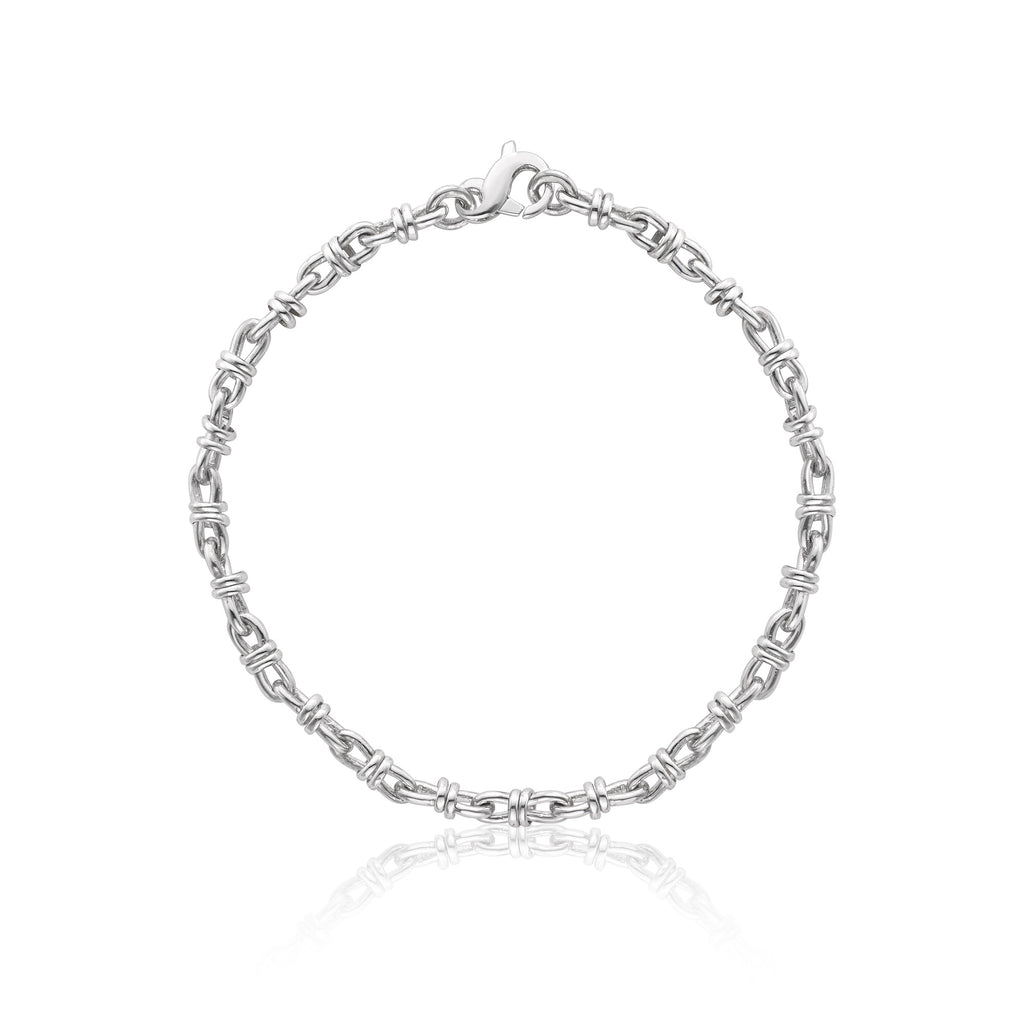 Mini Lantern Chain Bracelet in Silver