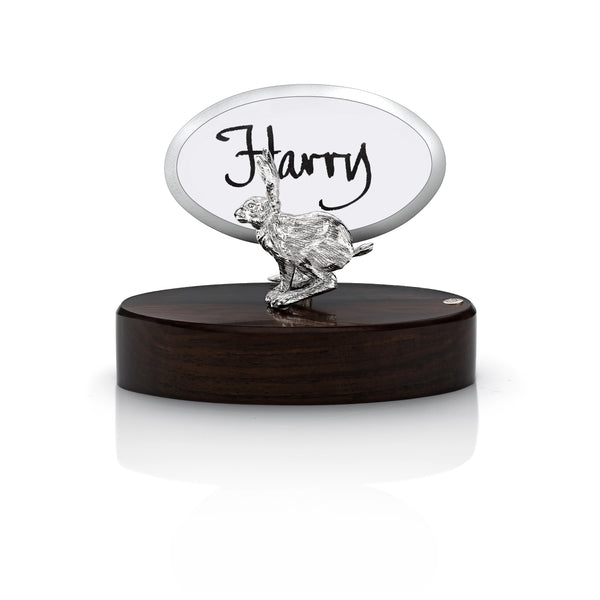 Hare Place Card Holder in Silver