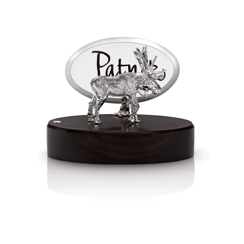 Moose Place Card Holder in Silver