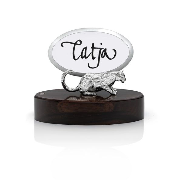 Cougar Place Card Holder in Silver