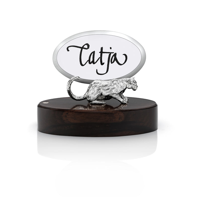 Cougar Place Card Holder in Silver