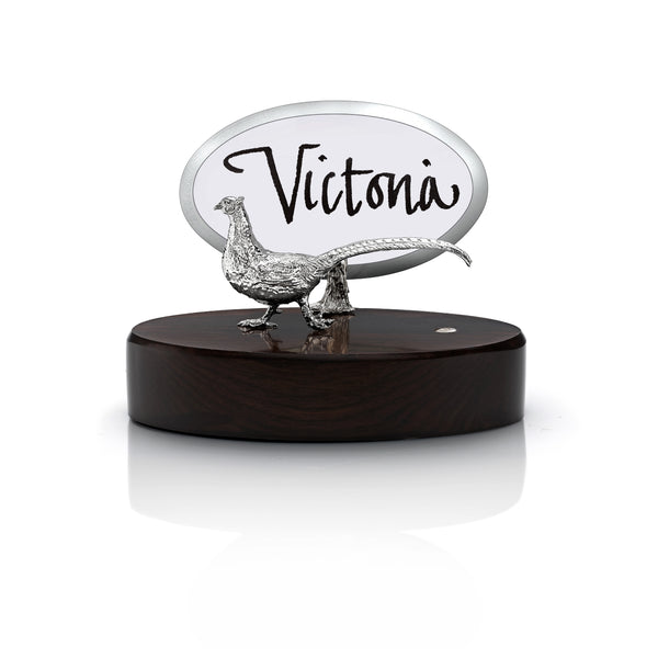 Pheasant Place Card Holder in Silver