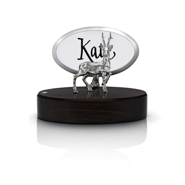 Roe Buck Place Card Holder in Silver