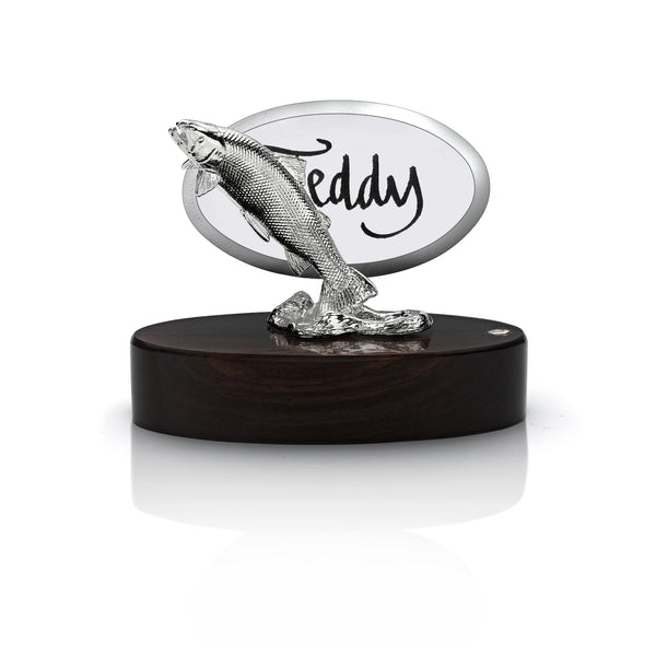 Salmon Place Card Holder in Silver