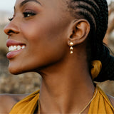 Pangolin Drop Earrings in 18ct Gold - Small
