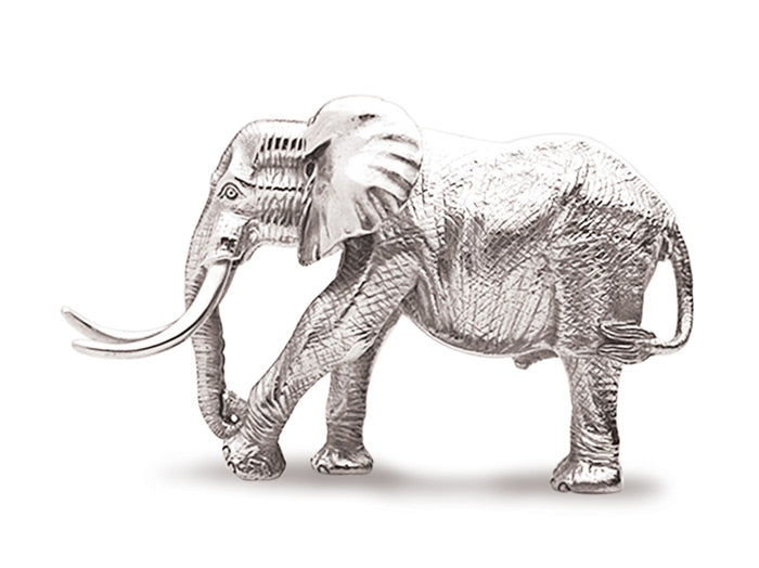 Elephant Shawu Sculpture in Sterling Silver