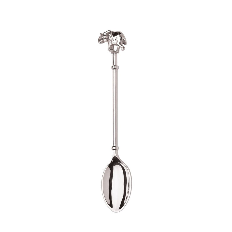 Elephant Walking Coffee Spoon in Sterling Silver