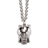 Hippo Splat Pendant & Chain in Sterling Silver