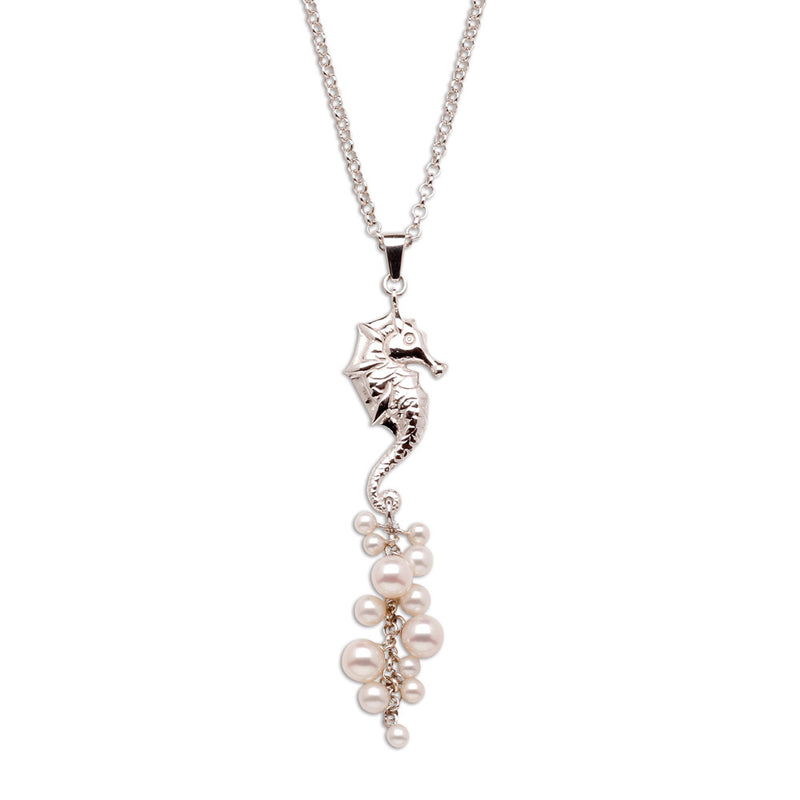 Seahorse Necklace in Sterling Silver