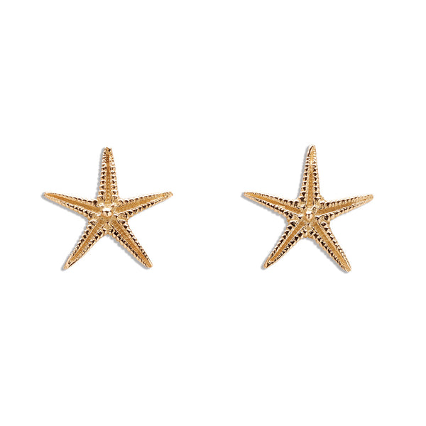 Starfish Stud Earrings in 18ct Gold