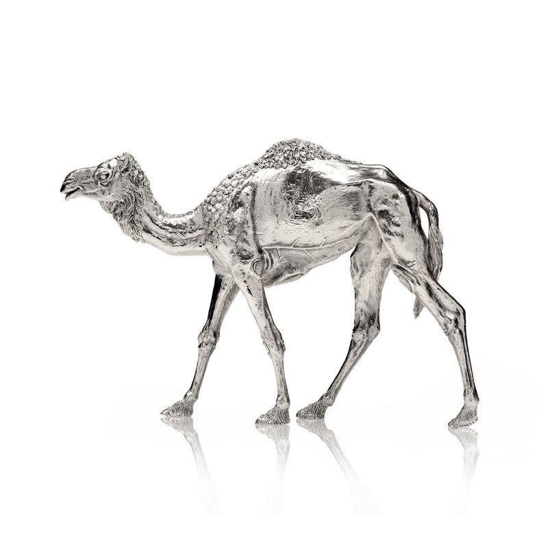 Camel Walking 3 Sculpture in Sterling Silver - Large