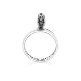 Animal Lover Monkey Hear No Evil Mini-Ring in Sterling Silver