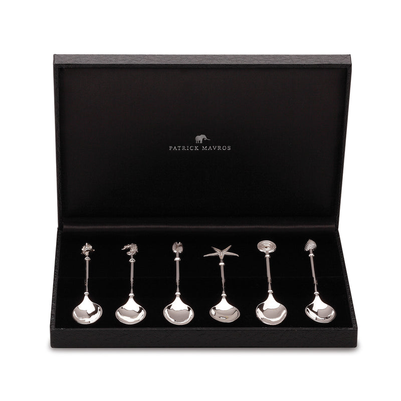 Set of 6 Coffee Spoons in Sterling Silver in Presentation Box