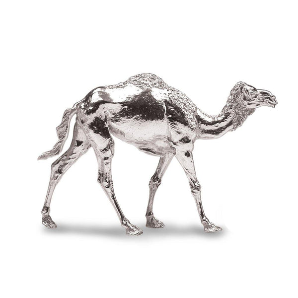 Camel Walking Sculpture in Sterling Silver - Large