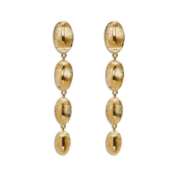 Croc Hornback Graduated Earrings in 18ct Gold