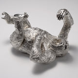 Gorilla Young Male Lying (Peter) Sculpture in Sterling Silver