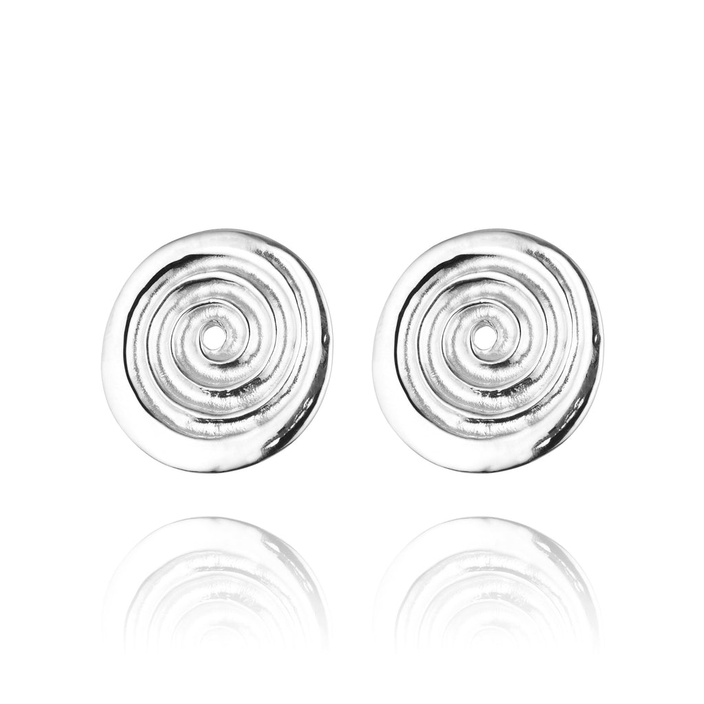 Ndoro Stud Earrings in Sterling Silver - Large 