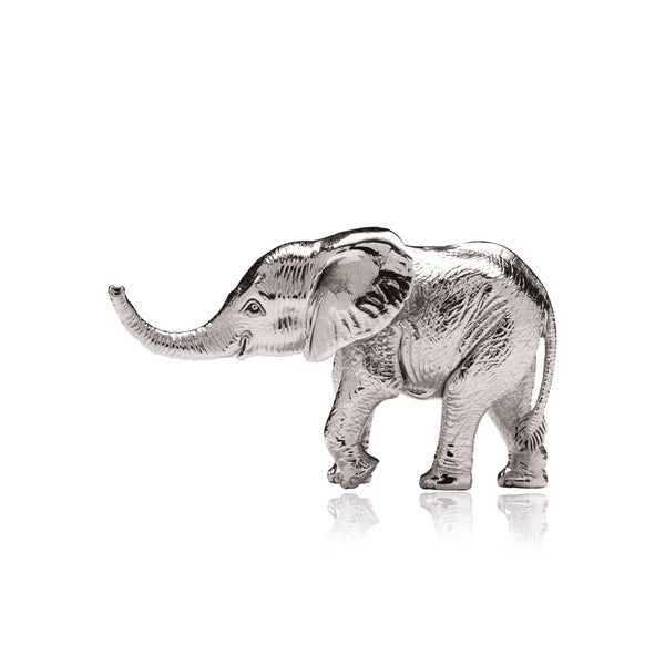 Elephant Boy Sculpture in Sterling Silver