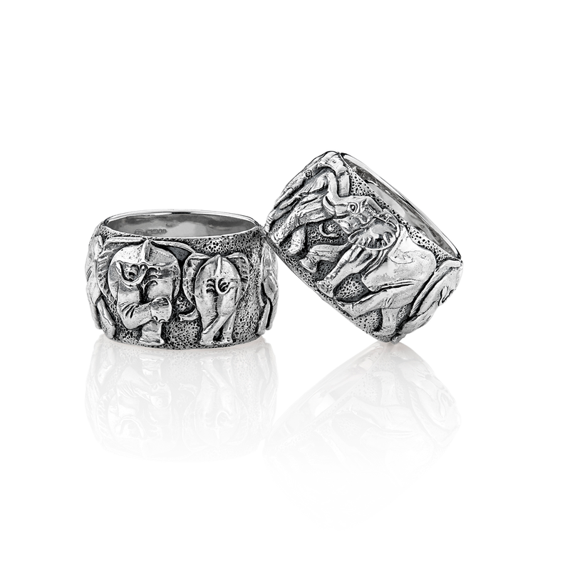 Silver 2025 elephant ring