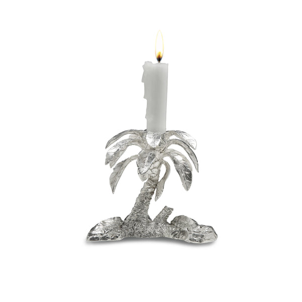 Equatorial Palm Tree 1 Candle Holder in Sterling Silver