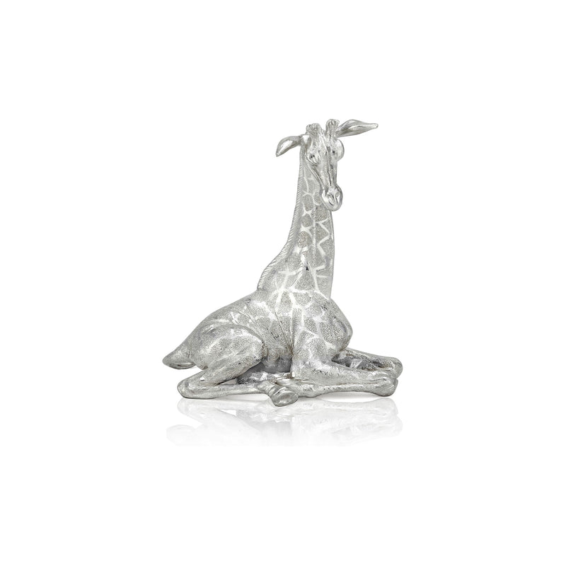 Giraffe Calf Sitting in Silver