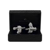 Grouse Cufflinks in Sterling Silver in Presentation Box