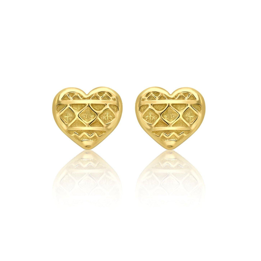 Heart of Africa Earrings in 18ct Gold by Patrick Mavros