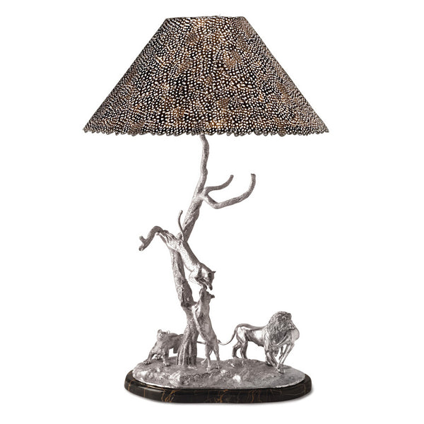 The Lion Leopard Lamp in Silver No. 2 Patrick Mavros