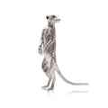 Meerkat Female Looking Left (1) Sculpture in Sterling Silver - Large