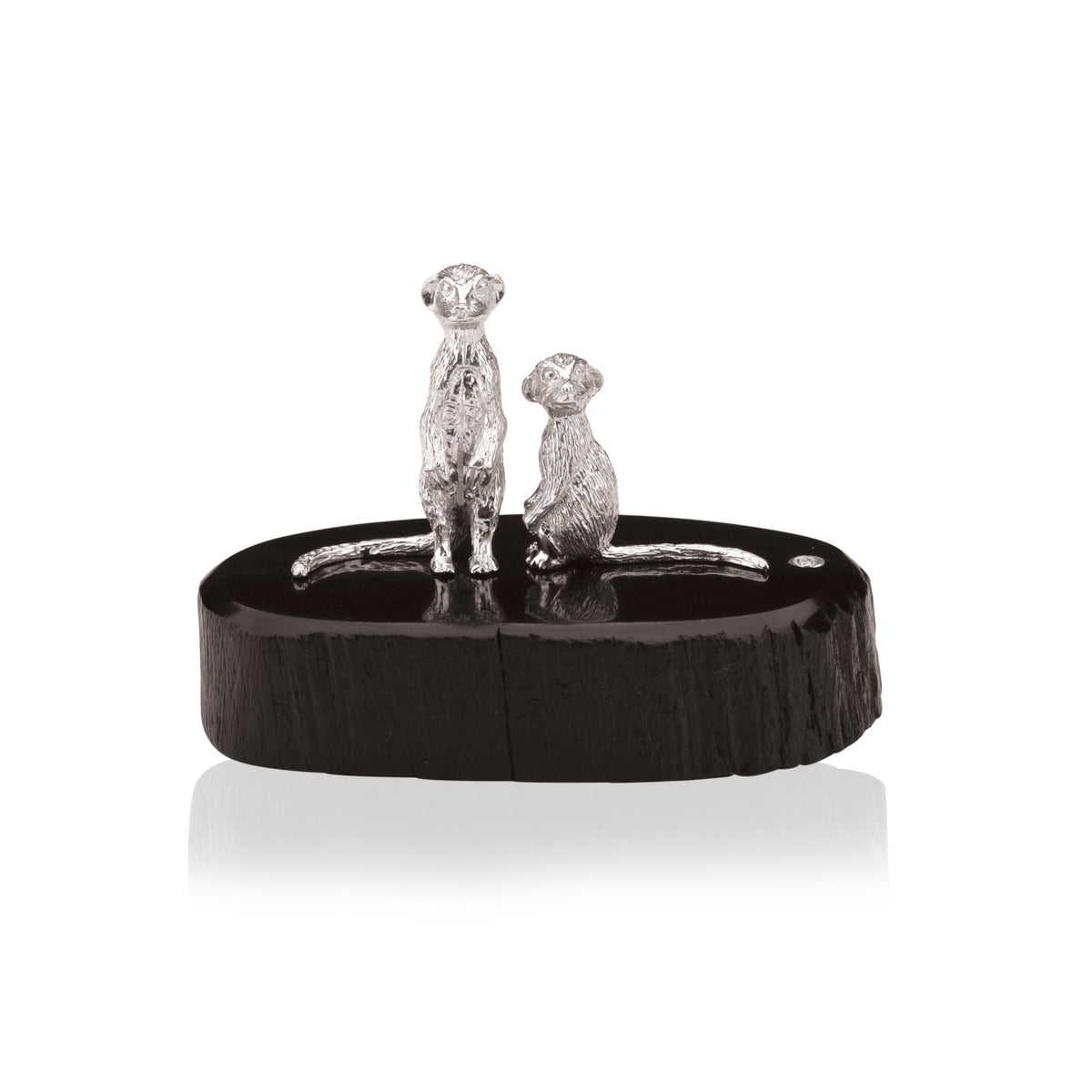 Silver Sculpture On Blackwood Base | Patrick Mavros