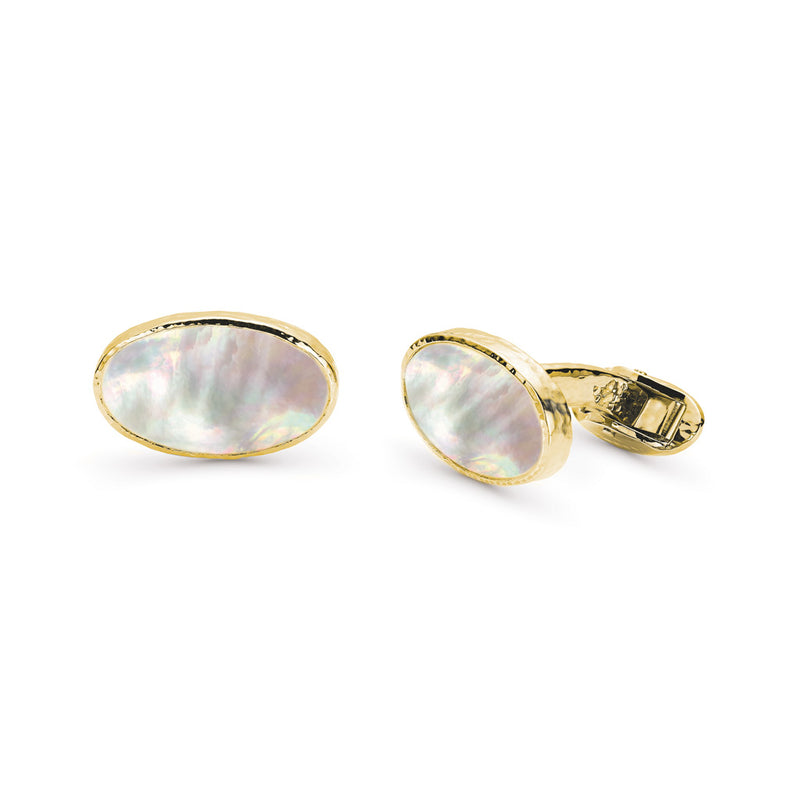 Mother of Pearl Cufflinks in 18ct Gold