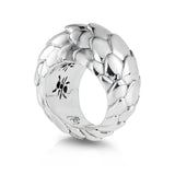 Pangolin Haka Ring in Sterling Silver