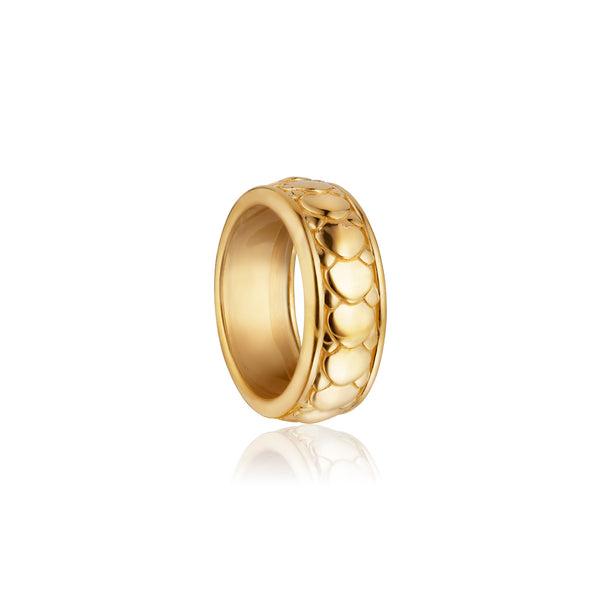 Pangolin Shield Ring in 18ct Gold