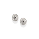 Sea Urchin Petite Stud Earrings in Black Diamond in Sterling Silver