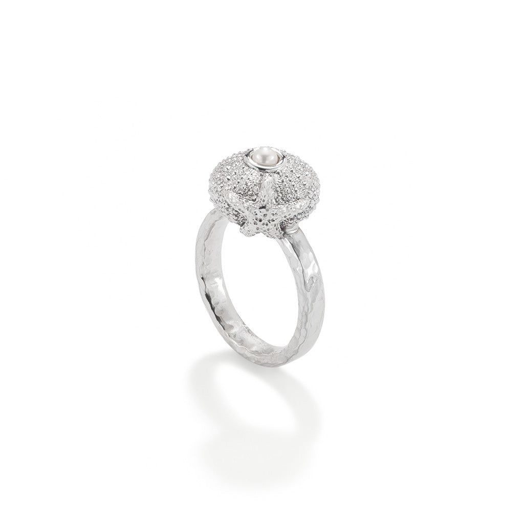 Sea Urchin Starfish Ring Pearl