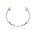 Nada Bangle - Gold Bead in Silver by Patrick Mavros