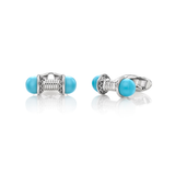 Nada Cufflinks - Turquoise in Silver by Patrick Mavros