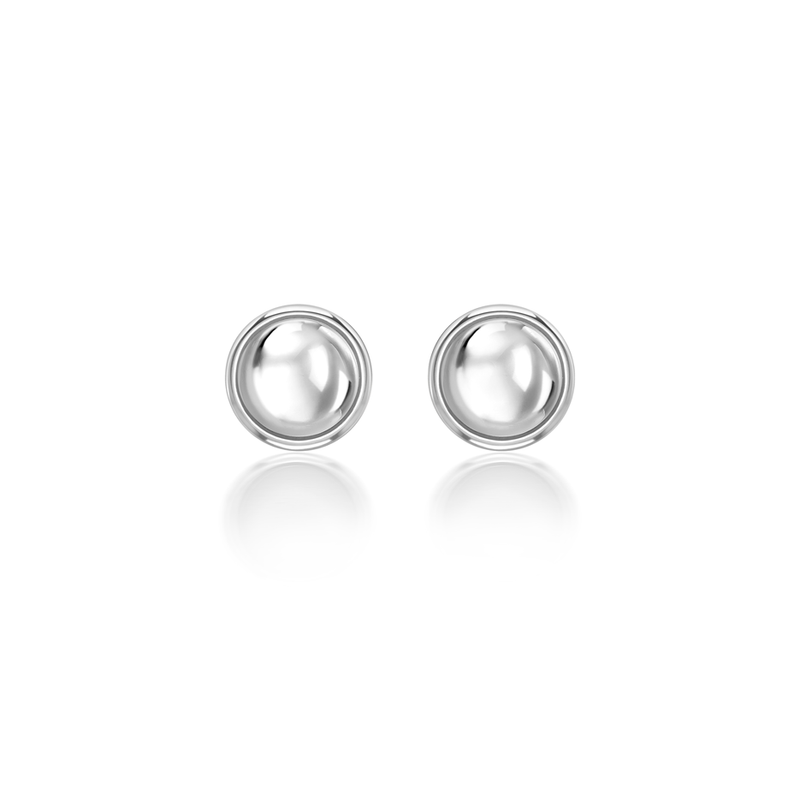 Nada Stud Earrings - Silver Bead in Silver - Small by Patrick Mavros