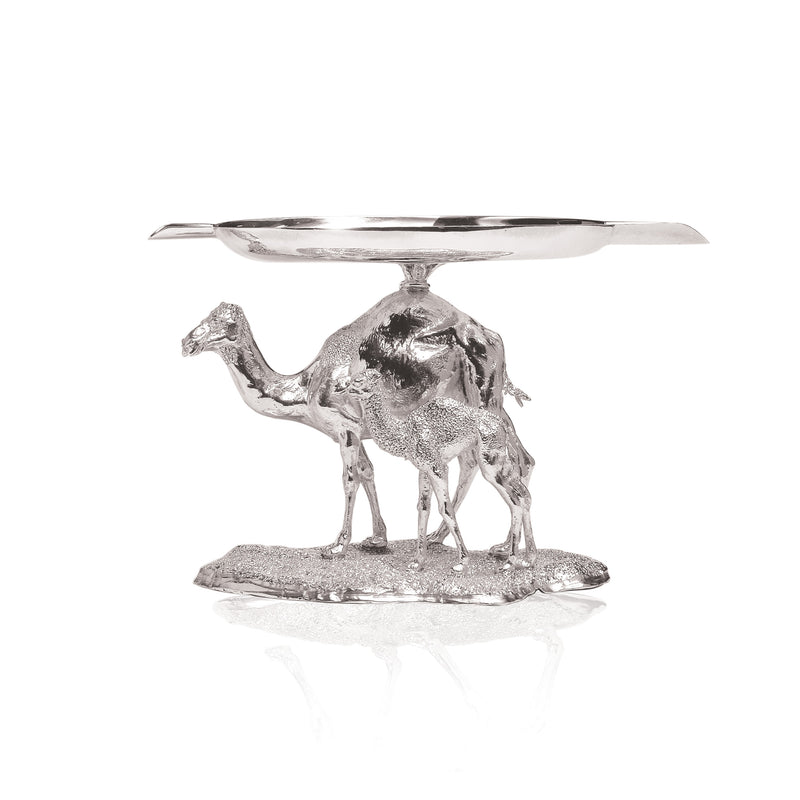 Camel Ashtray Two Camels in Sterling Silver - Small