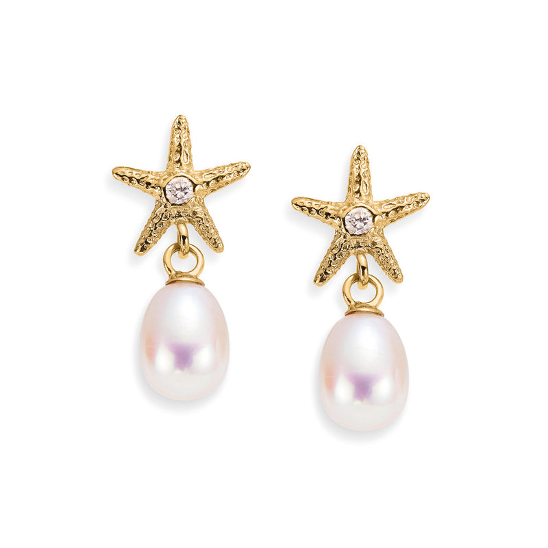 Starfish Treasure Earrings in 18ct Gold