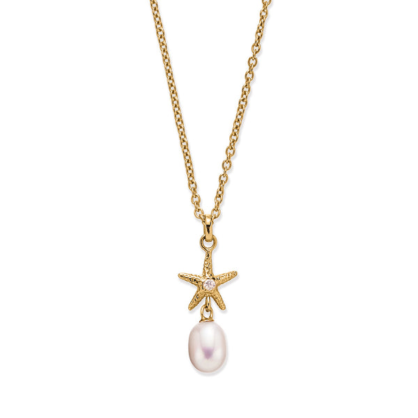 Lucy Williams Pavé Horn Pendant Necklace | 18ct Gold Plated Vermeil/Cu –  housejo