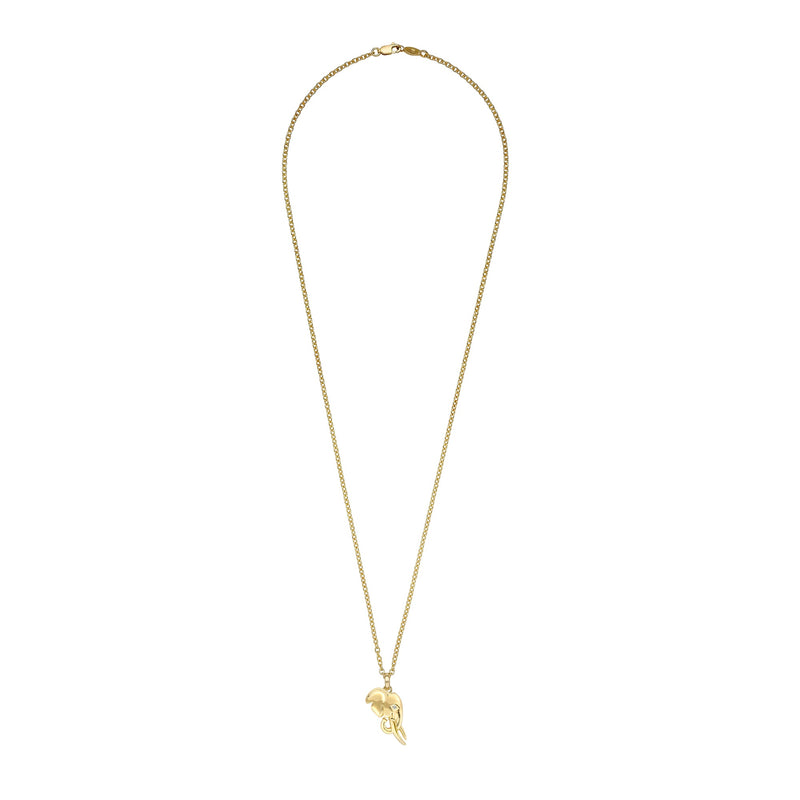 TUSK Pendant with Diamond in 18ct Gold - Small