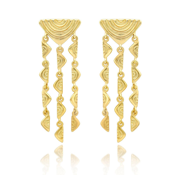 Vakadzi Chandelier Earrings in 18ct Gold by Patrick Mavros